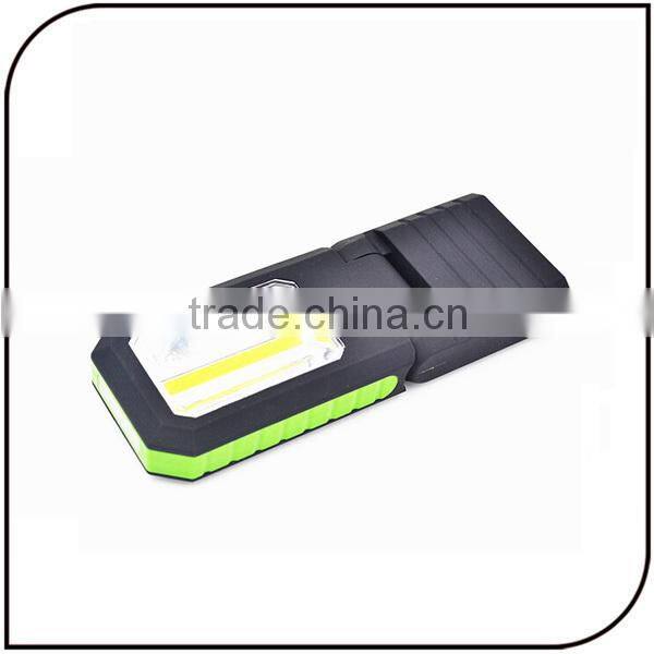 High power Dry Bettery 90 Bending Flexible strong magnet led COB work light with hook for car