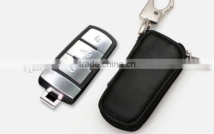 Car Genuine Leather Key Cover Case 3 button Smart For Volkswagen VW Jetta MK6 Tiguan Passat Golf POLO CC 012
