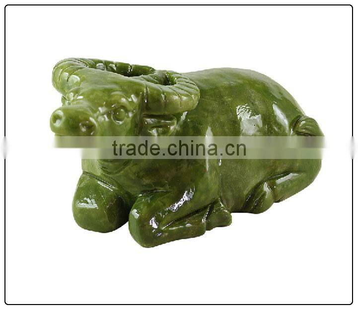 Auspicious Jade Feng Shui ox , ox statue