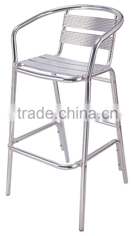 Stackable aluminum bar chair