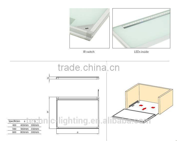 panel shape led under cabinet light,IR sensor led cabinet lamps for kitchen,waving hand led furniture lighting fixture
