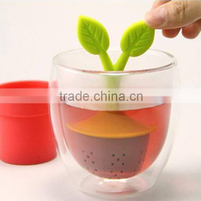 Silicone flower pot tea infuser wedding favor