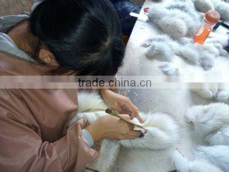 Natural Color Silver Fox Trimming / Silver Fox For Collar / Fox Fur Trim