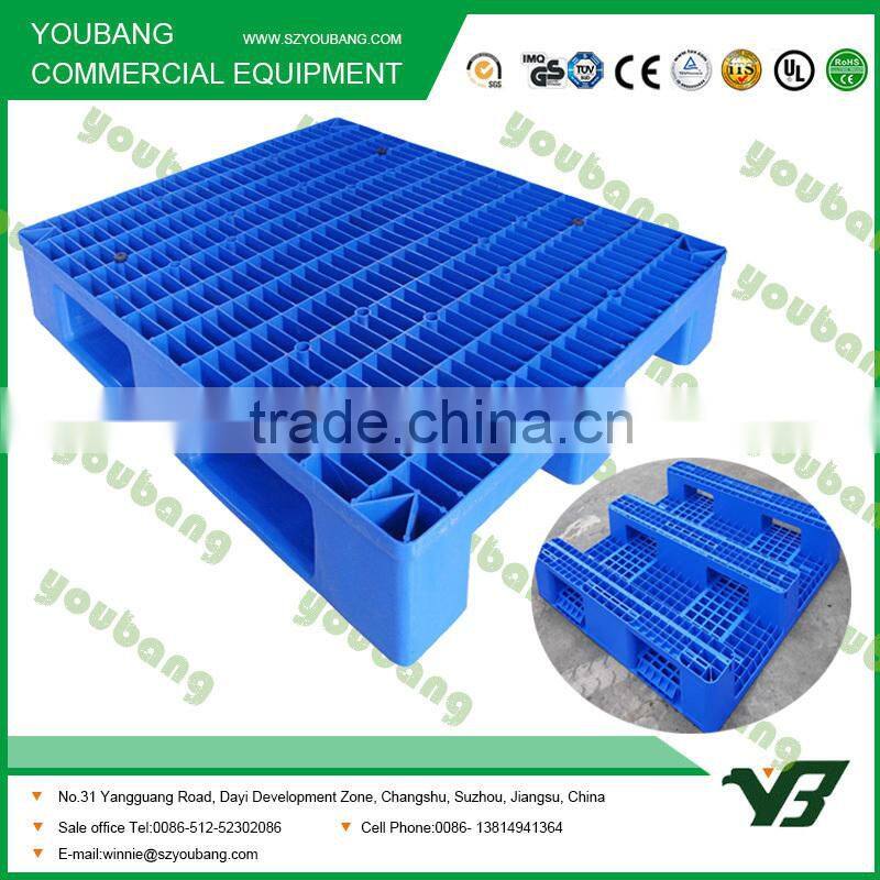 New design single face plastic pallet with steel