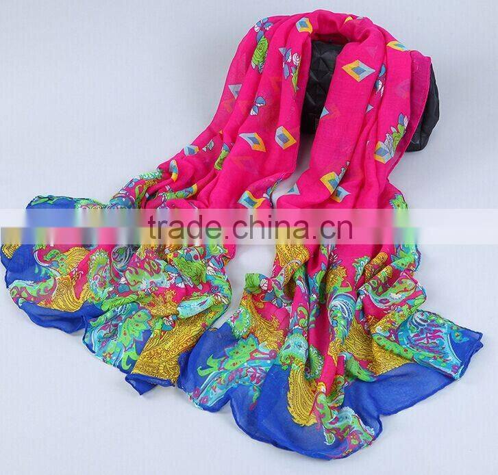 Women Voile Scarf Chiffon Neck Wrap Shawl Stole Scarves Spring