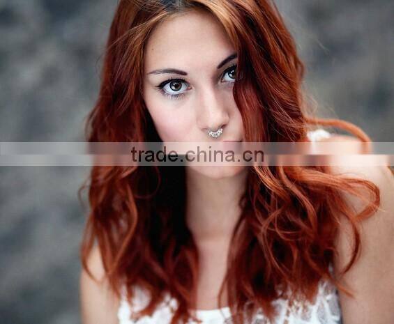 Alloy Charms Fake Septum Nose Ring Non Piercing Hanger Clip On Jewelry