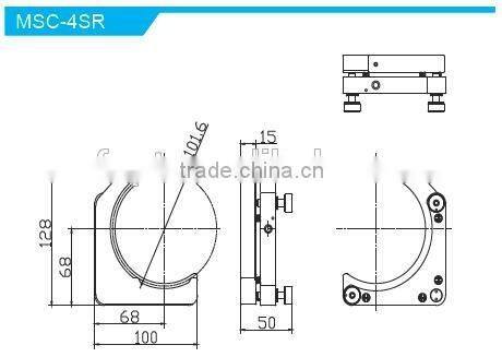 MSC-3SR Height of Center Height 50mm/Good Quality Kinematic C type Mounts with 2 adjusters/Optical Mount