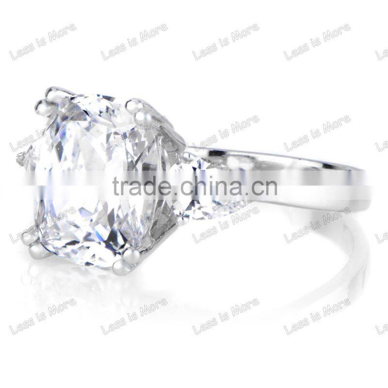 Cushion Cut diamond Engagement s925 Ring