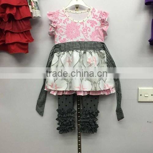 fashionable girls summer clothing set 0-12T girl boutique clothing set wholesale cheap kids 2 pcs summer outfit