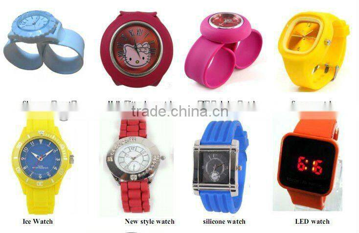 2013 hot sale promotion item silicone braid twisted watch