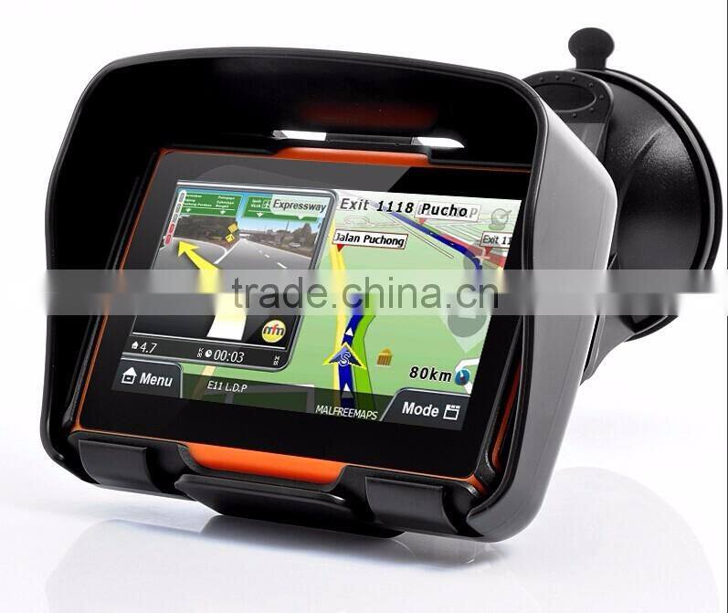 Free newest world map Waterproof 4.3" motorcycle gps navigation system