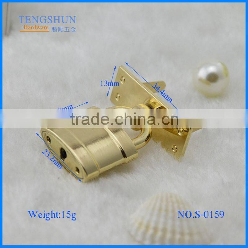 fasionable metel decorative padlock for purse zinc alloy bag parts wholesale