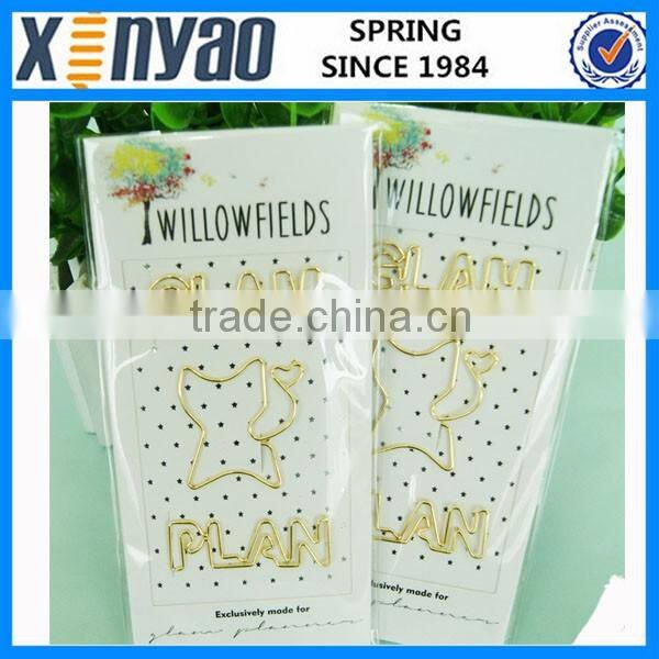 hight quality promotional gifts custom logo metal letter shape paper clips