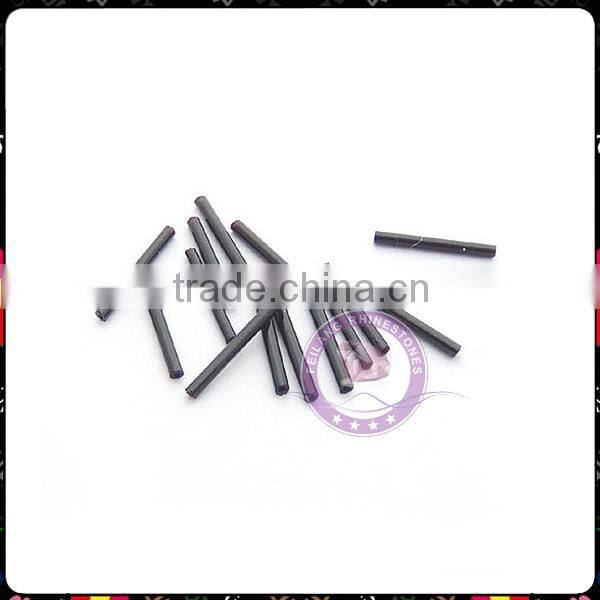 Feilang 16mm black long hollow glass tube beads