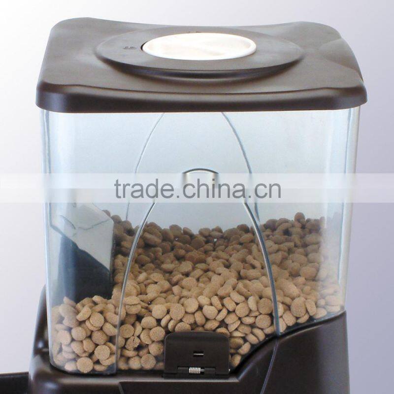 Reliable Dog Automatic Food Dispenser LCD Digital Programmable Timer Pet Feeder With A Large Capacity Hopper PF-10A