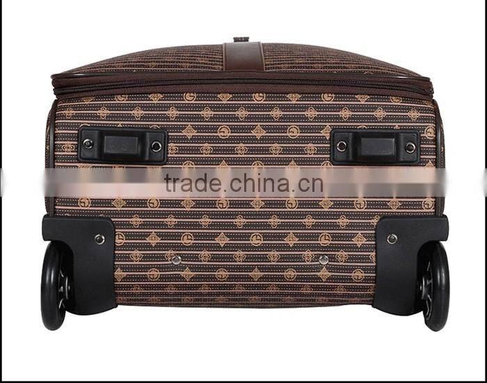 New designed PU travel luggage bag with printing