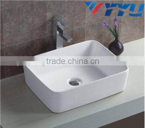 ceramic basin bathroom square art basin white wash basinYB006
