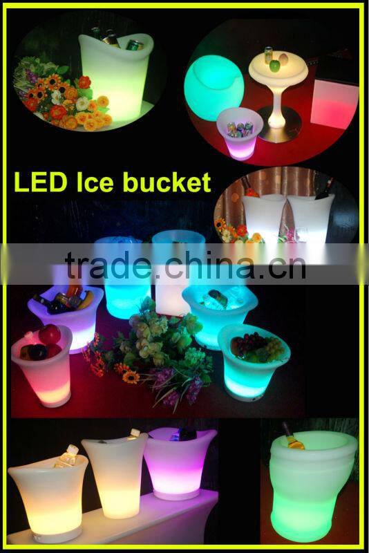 16colors changing led illuminated ice bucket, led ice bucket party cooler