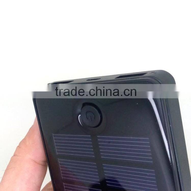 10000mah 15000mah 20000mah golden black polymer battery 1.5w Single crystal solar panel solar power bank charger for iphone
