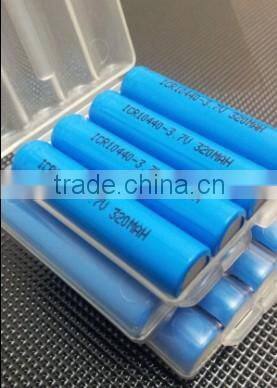 BCC hot selling rechargeable lithium ion battery 10440 3.7v 320mah for led flashlight