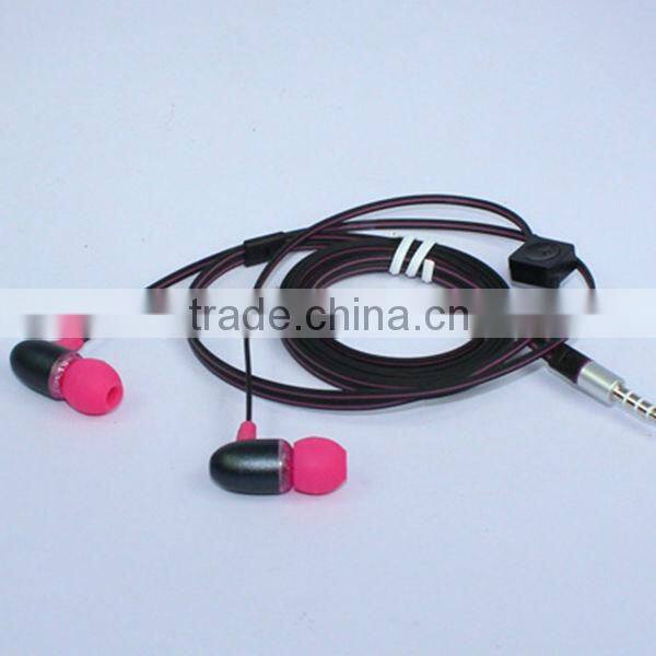 Colorful earhuds metal earpods with mic for cell phone