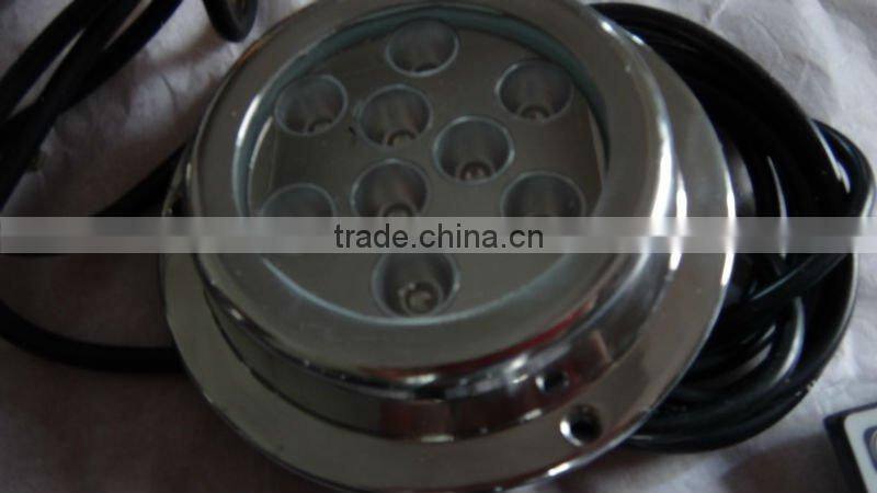 Surface Mount Marine underwater boat LED Light 9*5 W in RGB with wireless remote control