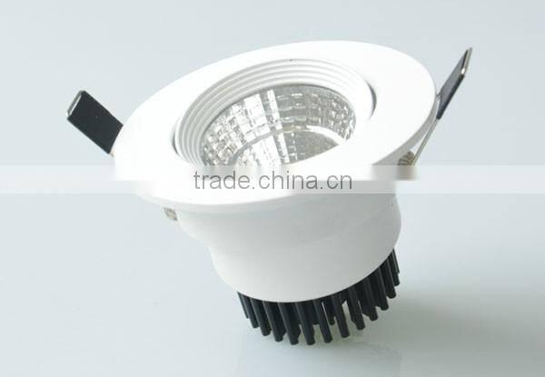 Cold forging aluminum white circle 5 inch 20w recessed cob led light outcut 55mm