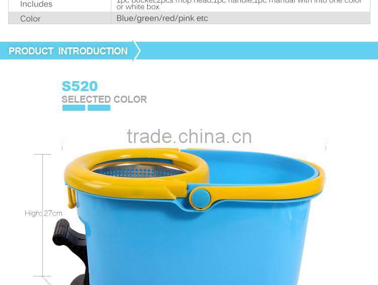 Aluminum mop handle floor mop easy mop plastic mop and broom holder