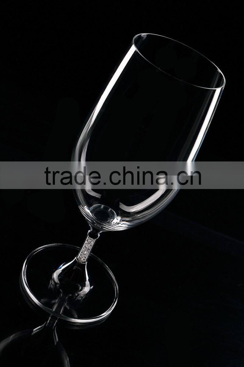 2015 new design lead free clear crystal 395ml wedding beer mug