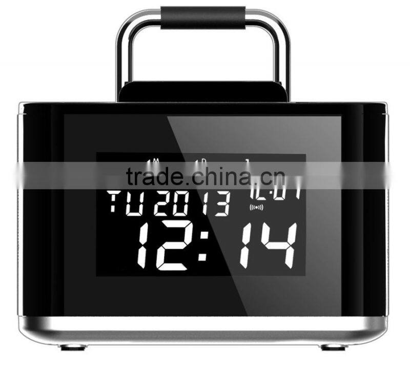 Squre shape bluetooth speaker with Alarm