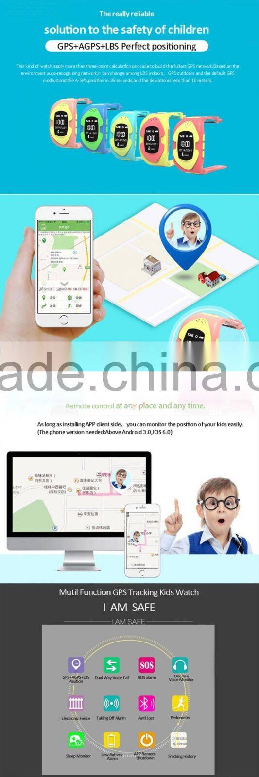 Welcomed by kids android colorful kids smart watch