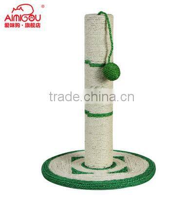 BSCI QQ-pet Factory Hot Cat Scratching Post Green Sisal Cat Tree Toy