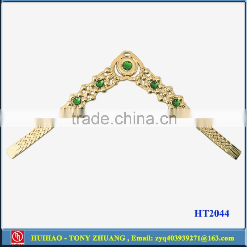 woman slippers decorative gold TPU shoes upper accessories (HT2043)