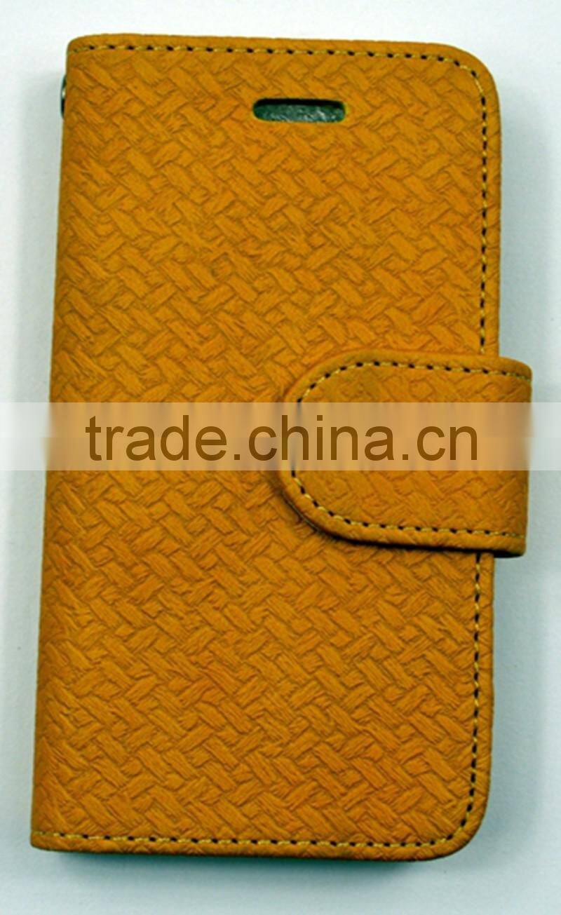 Mat Grain PU Leather Phone case for iphone 6 with Card Slots , Strap Holder and the Magnet Cover