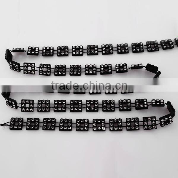 factory sale flower shape ss10 rhinestone palstic trimming