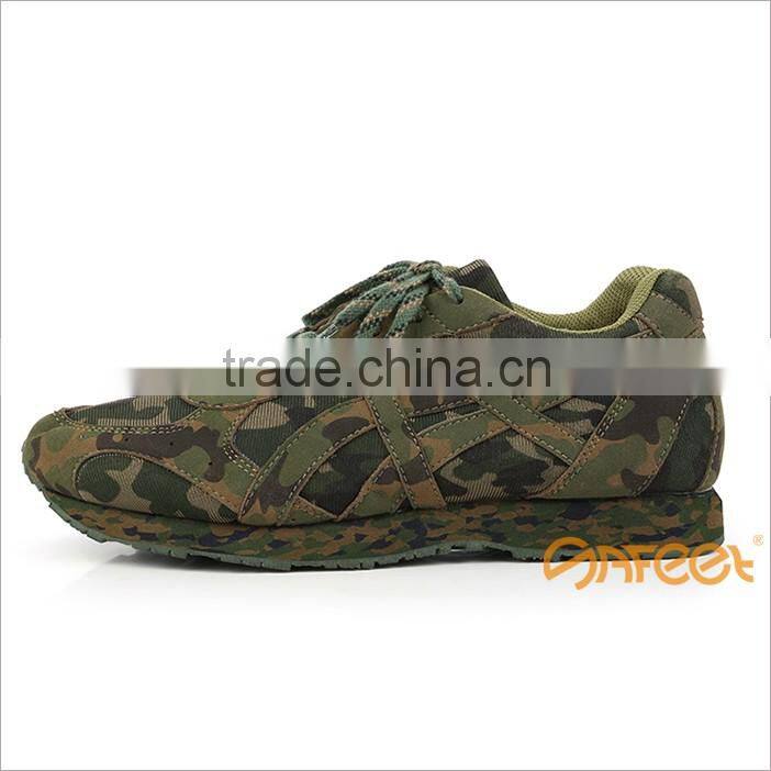 Stylish Camouflage Running Shoes, Green Army Shoes Military Shoes SA-8101