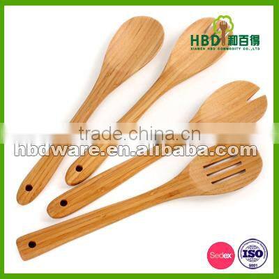 Bamboo kitchen utensils set,slotted spoon spatula,,wholesale