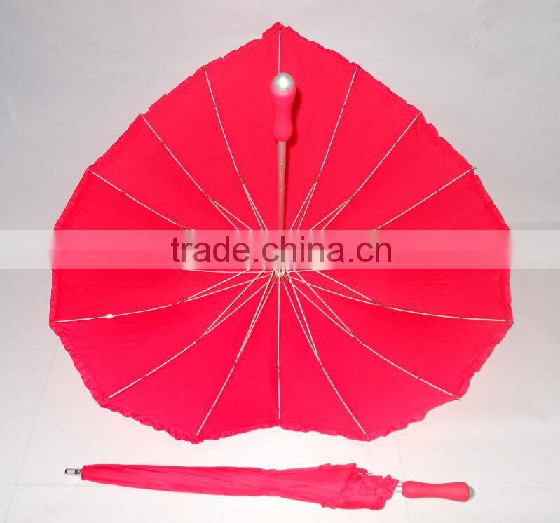 lover umbrella 23"16K heart shaped umbrella