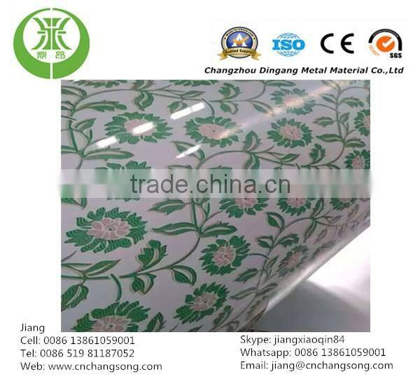 Flower Color Coated Steel Coil-galvanized steel
