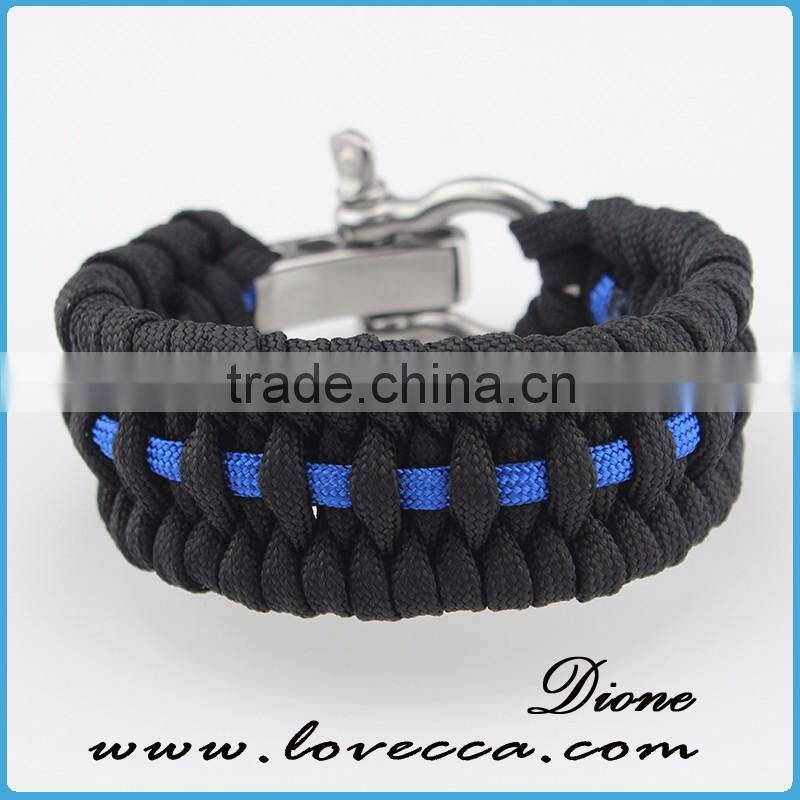 adjustable buckle paracord bracelet shackle/bow shackle for paracord bracelet