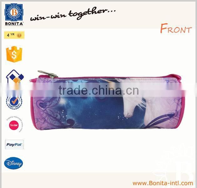 Full Printing 900D Nylon Round Zipper Pencil bag