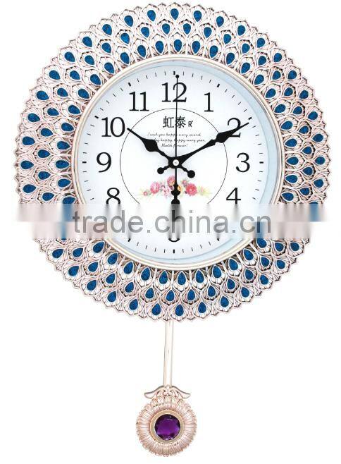 European style design quartz wall clock for home decoration
