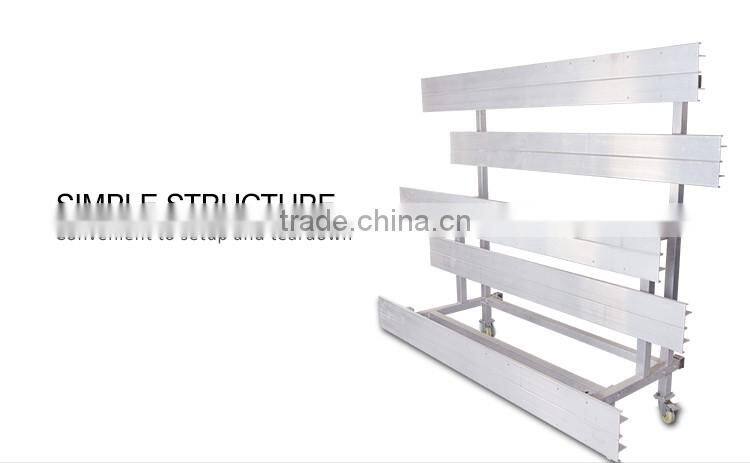 Good quality quick assembling retractable indoor gym folding bleachers