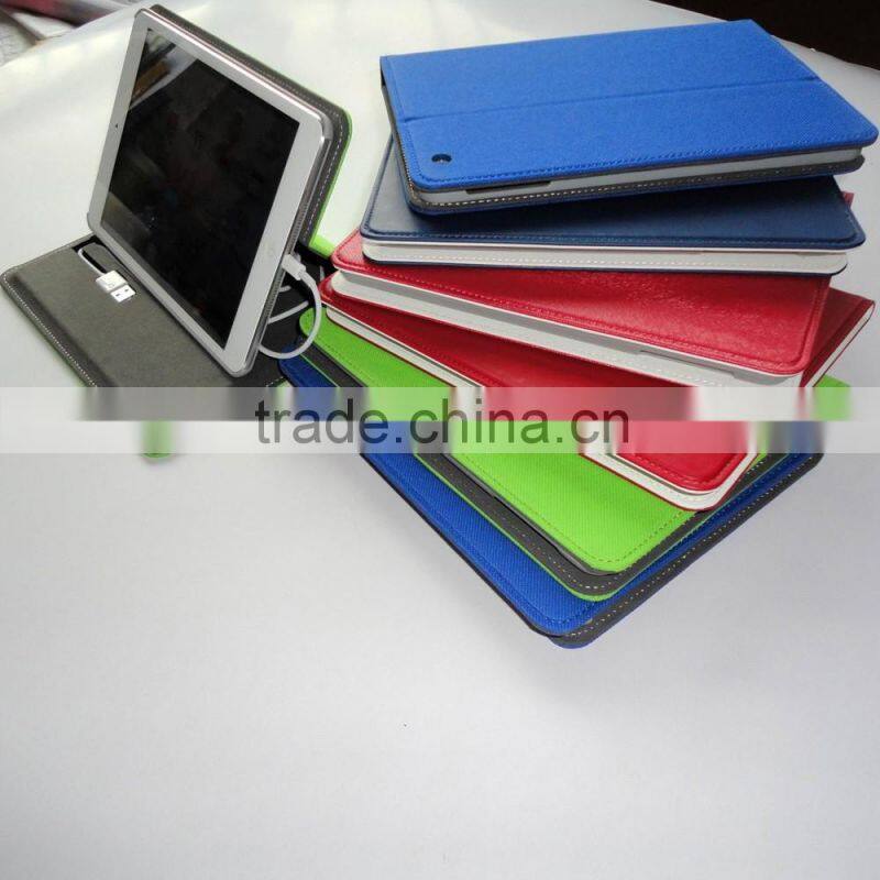 Leather charging with support mobile charging case for ipad mini