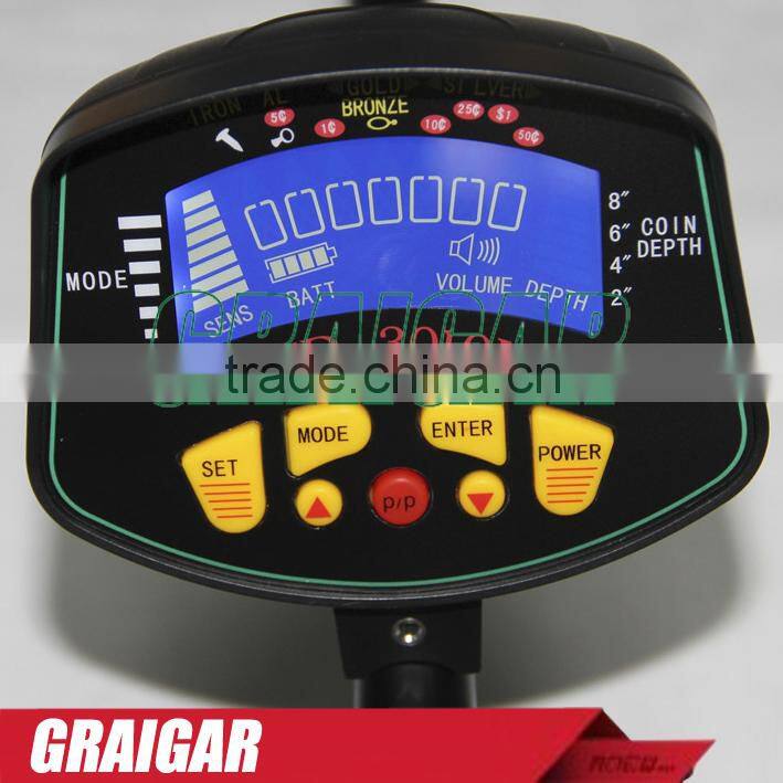Underground Metal Detector MD-3010II with LCD light, three colors black,yellow,green