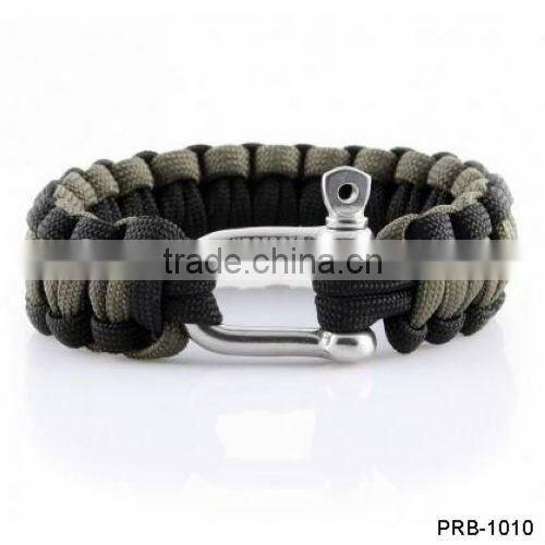 Wholesale Stainless steel Buckle Handmade Survival Bracelet PRB-1010