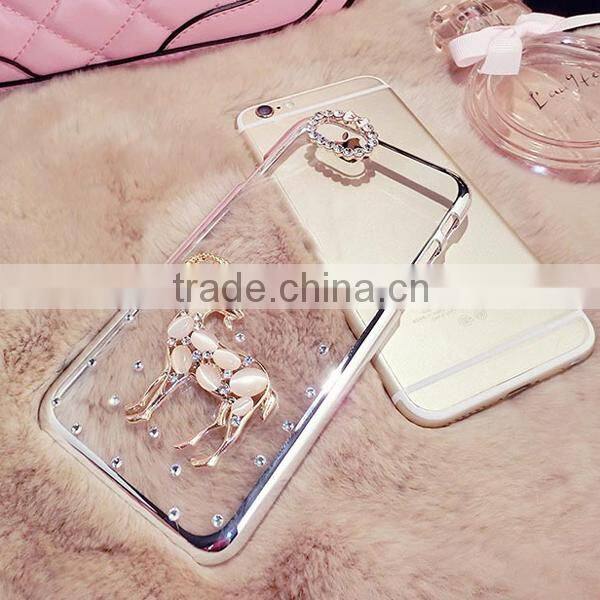 Wholesale rhinestone sheep design phone cases for iphone 6