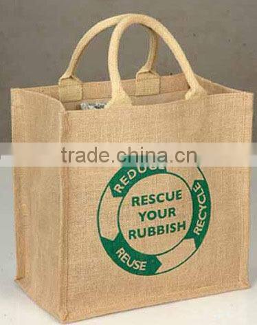 Graet!!! Eco-friendly shopping handle jute bag wholesale