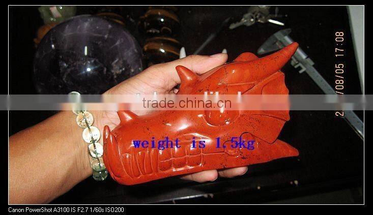 wholesale charming Nature jade dragon skull
