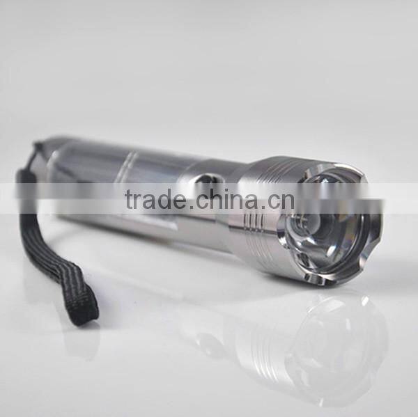Aluminum alloy solar Power USB Superbright Outdoor LED Flashlight